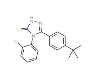 5-(4-tert-Butyl-phenyl)-4-(2-chloro-phenyl)-4H-[1,2,4]triazole-3-thiol - chemical structure image