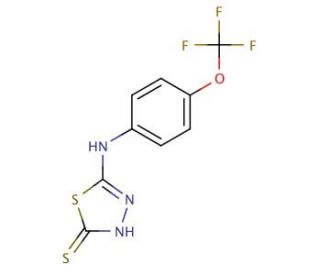5-{[4-(trifluoromethoxy)phenyl]amino}-1,3,4-thiadiazole-2-thiol - chemical structure image