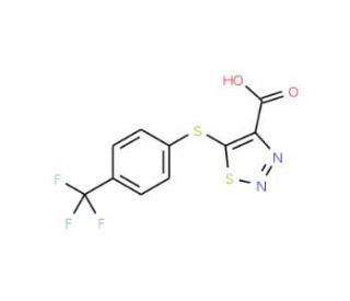 5-{[4-(Trifluoromethyl)phenyl]sulfanyl}-1,2,3-thiadiazole-4-carboxylic acid - chemical structure image