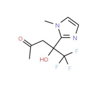 5,5,5-trifluoro-4-hydroxy-4-(1-methyl-1H-imidazol-2-yl)pentan-2-one - chemical structure image