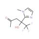 5,5,5-trifluoro-4-hydroxy-4-(1-methyl-1H-imidazol-2-yl)pentan-2-one - chemical structure image