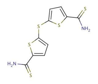 5-{[5-(aminocarbonothioyl)thien-2-yl]thio}thiophene-2-carbothioamide - chemical structure image