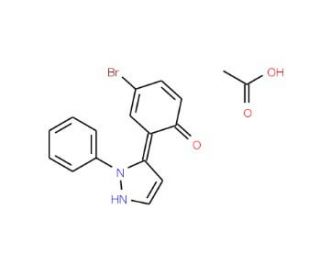 5-(5-Bromo-2-hydroxyphenyl)-1-phenylpyrazole acetate (CAS 480438-37-7) - chemical structure image