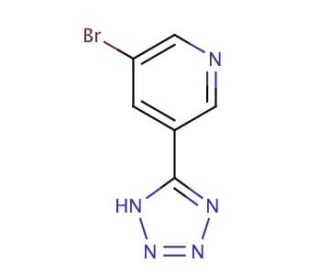 5-(5-Bromo-3-pyridyl)-1H-tetrazole (CAS 211943-13-4) - chemical structure image