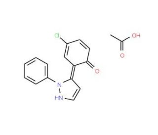 5-(5-Chloro-2-hydroxyphenyl)-1-phenylpyrazole acetate (CAS 480438-38-8) - chemical structure image