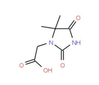 (5,5-Dimethyl-2,4-dioxoimidazolidin-1-yl)-acetic acid (CAS 64942-63-8) - chemical structure image