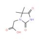 (5,5-Dimethyl-2,4-dioxoimidazolidin-1-yl)-acetic acid (CAS 64942-63-8) - chemical structure image