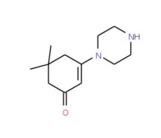 5,5-Dimethyl-3-piperazin-1-yl-cyclohex-2-enone - chemical structure image