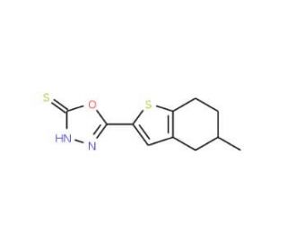 5-(5-methyl-4,5,6,7-tetrahydro-1-benzothien-2-yl)-1,3,4-oxadiazole-2-thiol - chemical structure image