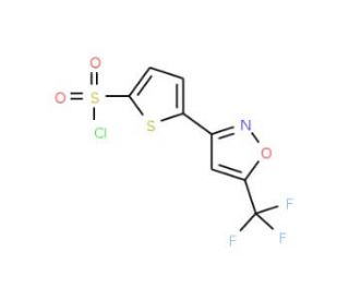 5-[5-(Trifluoromethyl)isoxazol-3-yl]thiophene-2-sulphonyl chloride (CAS 229956-98-3) - chemical structure image