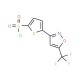 5-[5-(Trifluoromethyl)isoxazol-3-yl]thiophene-2-sulphonyl chloride (CAS 229956-98-3) - chemical structure image