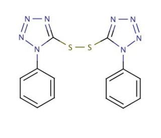 5,5&prime;-Dithiobis(1-phenyl-1H-tetrazole) (CAS 5117-07-7) - chemical structure image