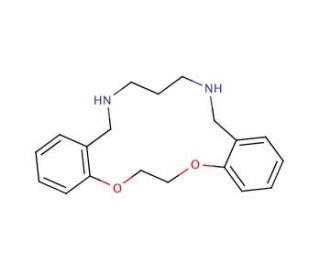 5,6,14,15-Dibenzo-1,4-dioxa-8,12-diazacyclopentadeca-5,14-diene (CAS 65639-43-2) - chemical structure image