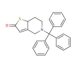 5,6,7,7a-Tetrahydro-5-(triphenylmethyl)thieno[3,2-c]pyridinone (CAS 109904-26-9) - chemical structure image