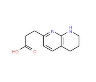 5,6,7,8-Tetrahydro-1,8-Naphthyridin-2-propionic acid (CAS 658712-81-3) - chemical structure image