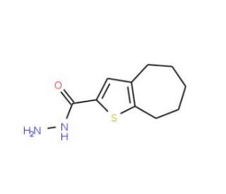 5,6,7,8-Tetrahydro-4H-cyclohepta[b]thiophene-2-carbohydrazide (CAS 588696-80-4) - chemical structure image