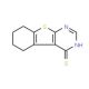 5,6,7,8-Tetrahydro-benzo[4,5]thieno[2,3-d]pyrimidine-4-thiol (CAS 40277-39-2) - chemical structure image