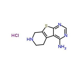 5,6,7,8-tetrahydropyrido[4&prime;,3&prime;:4,5]thieno[2,3-d]pyrimidin-4-amine hydrochloride - chemical structure image