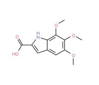 5,6,7-trimethoxy-1H-indole-2-carboxylic acid (CAS 128781-07-7) - chemical structure image