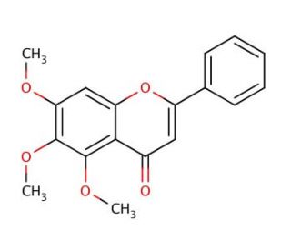 5,6,7-Trimethoxyflavone (CAS 973-67-1) - chemical structure image