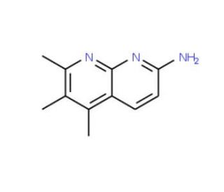 5,6,7-trimethyl-1,8-naphthyridin-2-amine (CAS 69587-84-4) - chemical structure image