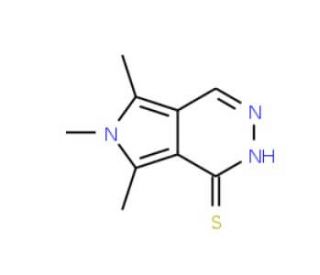 5,6,7-trimethyl-6H-pyrrolo[3,4-d]pyridazine-1-thiol - chemical structure image