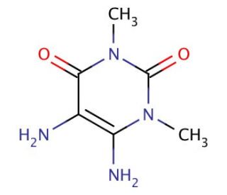 5,6-Diamino-1,3-dimethyl Uracil (CAS 5440-00-6) - chemical structure image