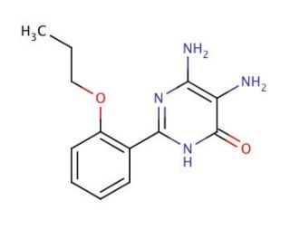 5,6-Diamino-2-(2-propoxyphenyl)pyrimidin-4(3H)-one (CAS 57075-34-0) - chemical structure image