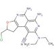 5,6-diamino-2-(chloromethyl)-8-(diethylamino)-1,2-dihydrofuro[2,3-c]-2,7-naphthyridine-9-carbonitrile - chemical structure im