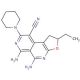 5,6-diamino-2-ethyl-8-piperidin-1-yl-1,2-dihydrofuro[2,3-c]-2,7-naphthyridine-9-carbonitrile - chemical structure image