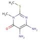 5,6-Diamino-3-methyl-2-methylthio-4(3H)pyrimidinone (CAS 39008-28-1) - chemical structure image