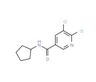 5,6-dichloro-N-cyclopentylpyridine-3-carboxamide - chemical structure image