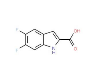 5,6-Difluoro-1H-indole-2-carboxylic acid (CAS 169674-35-5) - chemical structure image