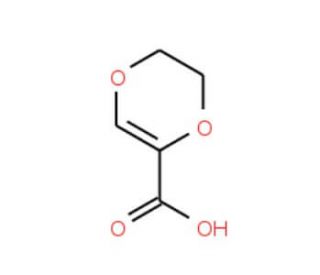 5,6-Dihydro-[1,4]dioxine-2-carboxylic acid (CAS 61564-98-5) - chemical structure image