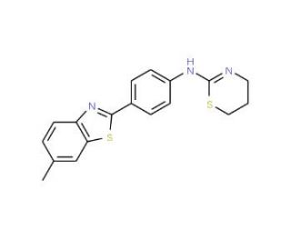 (5,6-Dihydro-4H-[1,3]thiazin-2-yl)-[4-(6-methyl-benzothiazol-2-yl)-phenyl]-amine - chemical structure image