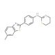 (5,6-Dihydro-4H-[1,3]thiazin-2-yl)-[4-(6-methyl-benzothiazol-2-yl)-phenyl]-amine - chemical structure image
