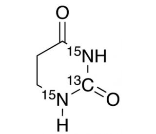 5,6-Dihydro Uracil-13C15N2 (CAS 181516-96-1) - chemical structure image