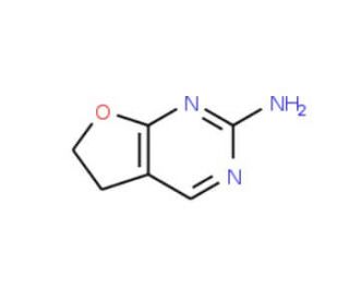 5,6-dihydrofuro[2,3-d]pyrimidin-2-amine (CAS 88513-35-3) - chemical structure image