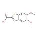 5,6-Dimethoxy-1-benzothiophene-2-carboxylic acid 的分子结构, CAS编号: 23046-03-9 5,6-Dimethoxy-1-benzothiophene-2-carboxylic acid (CAS 23046-03-9) - chemical structure image