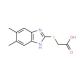 [(5,6-Dimethyl-1H-benzimidazol-2-yl)thio]-acetic acid (CAS 7150-54-1) - chemical structure image
