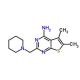 5,6-dimethyl-2-(piperidin-1-ylmethyl)thieno[2,3-d]pyrimidin-4-amine - chemical structure image