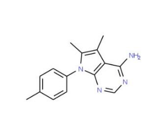 5,6-dimethyl-7-(4-methylphenyl)-7H-pyrrolo[2,3-d]pyrimidin-4-amine (CAS 72578-43-9) - chemical structure image