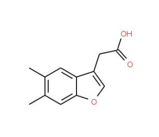 (5,6-Dimethyl-benzofuran-3-yl)-acetic acid - chemical structure image