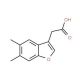 (5,6-Dimethyl-benzofuran-3-yl)-acetic acid - chemical structure image