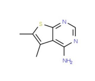 5,6-Dimethyl-thieno[2,3-d]pyrimidin-4-ylamine (CAS 4994-89-2) - chemical structure image