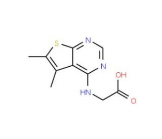 (5,6-Dimethyl-thieno[2,3-d]pyrimidin-4-ylamino)-acetic acid - chemical structure image