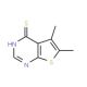 5,6-Dimethyl-thieno[2,3-d]pyrimidine-4-thiol (CAS 307512-33-0) - chemical structure image