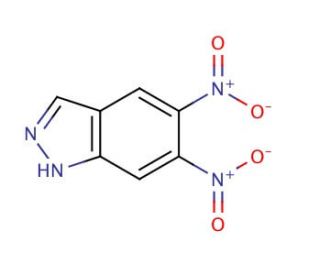5,6-Dinitroindazole (CAS 59601-91-1) - chemical structure image