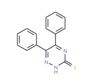 5,6-Diphenyl-[1,2,4]triazine-3-thiol (CAS 37469-24-2) - chemical structure image