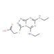 (5,7-Bis-ethylamino-[1,2,4]triazolo[4,3-a][1,3,5]triazin-3-ylsulfanyl)-acetic acid - chemical structure image